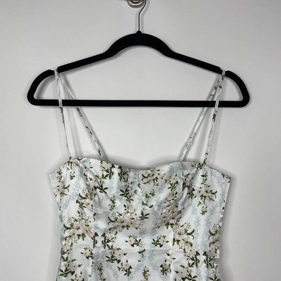 NWT Danielle Bernstein Dainty Floral Mini Slip Dress A-Line White - Picture 3 of 14